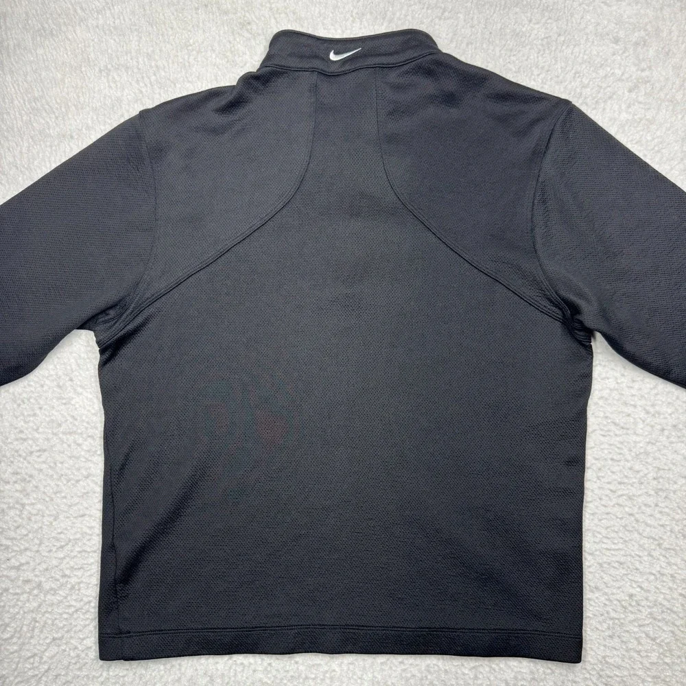 Nike Sport Cover Up Golf 1/4 Zip Pullover Black 400099-010 Men's Size M‎